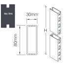 Säule 80x30 mm - 240 cm lang, anthrazit