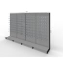 Wall shelf 300x100 cm (HxW), perforated sheet metal rear...