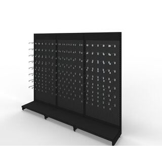 Wall shelf 240x300 cm (HxW), perforated sheet metal rear panel, anthracite