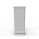 Wall shelf Tego 250x100 cm (HxW), perforated sheet metal rear panel, grey