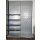 Wall shelf Tego 250x100 cm (HxW), perforated sheet metal rear panel, grey